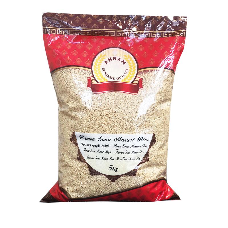 Annam Brown Sona Masuri Rice 5kg - Spice Village