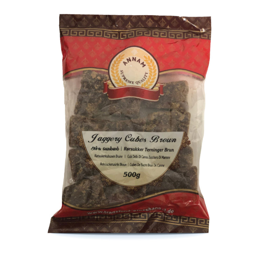 Annam Jaggery Cubes Brown 500gm - Spice Village