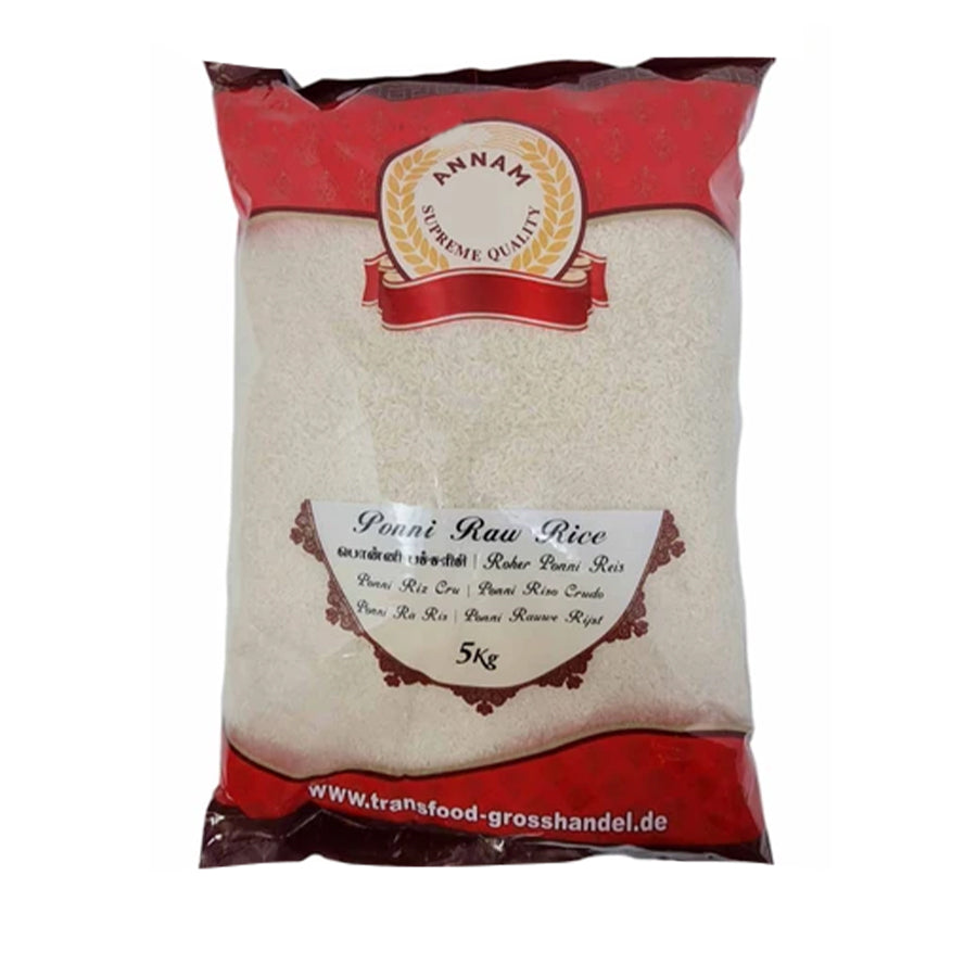 Annam Ponni Raw Rice 5kg - Spice Village