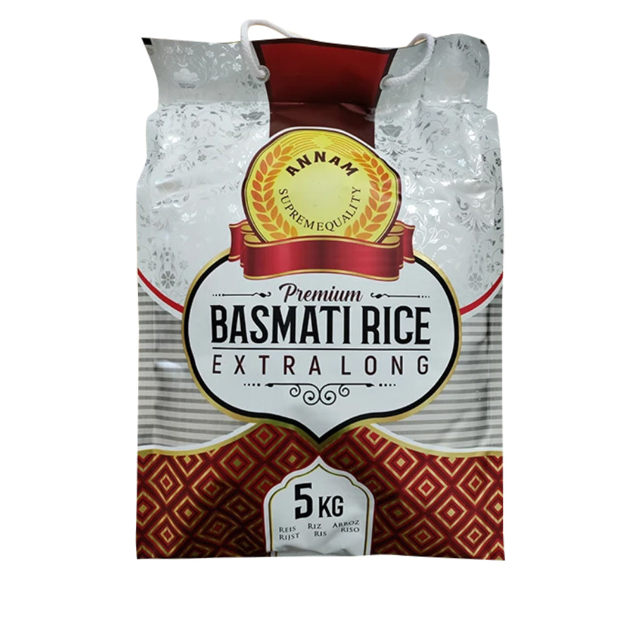 Annam Xtra Long Basmati Rice 5kg - Spice Village