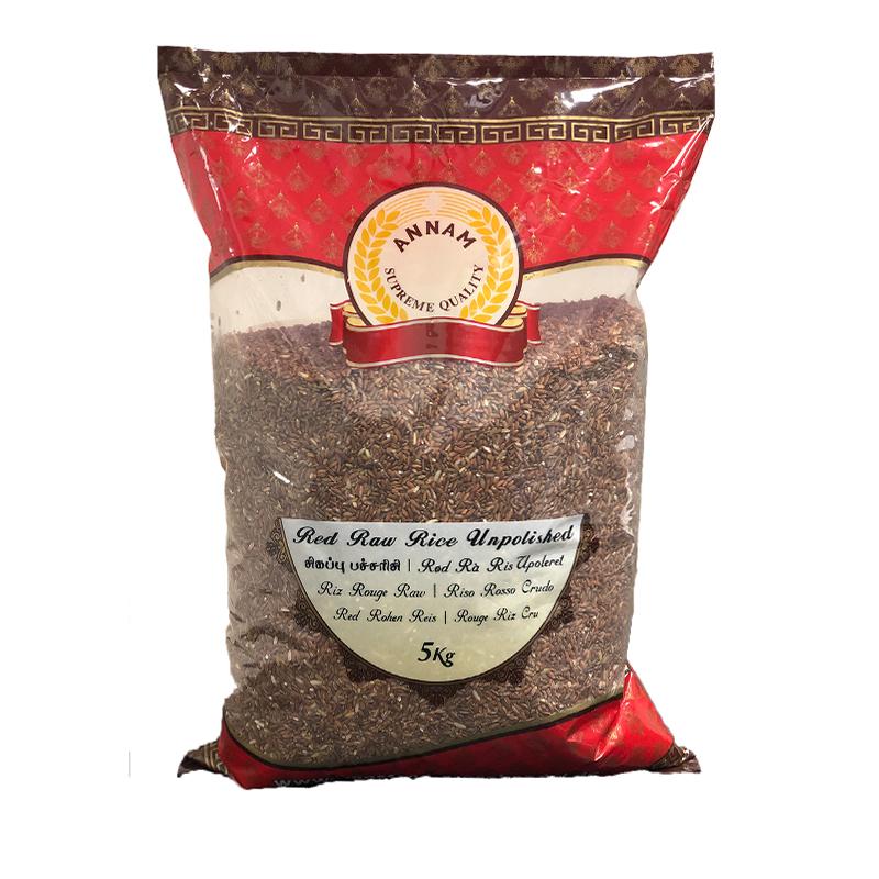 Annam Red Raw Rice Unpolished (Dark) 5kg - Spice Village