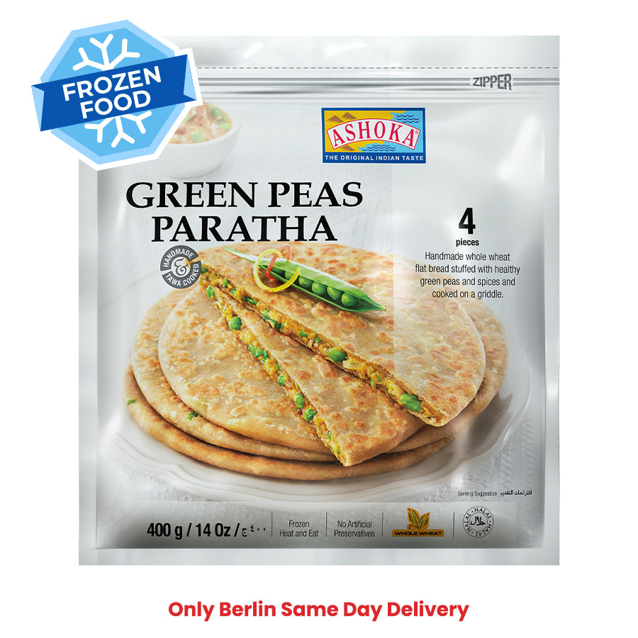 Frozen Ashoka Green Peas Paratha (4 pieces) 400gm - Only Berlin Same Day Delivery - Spice Village