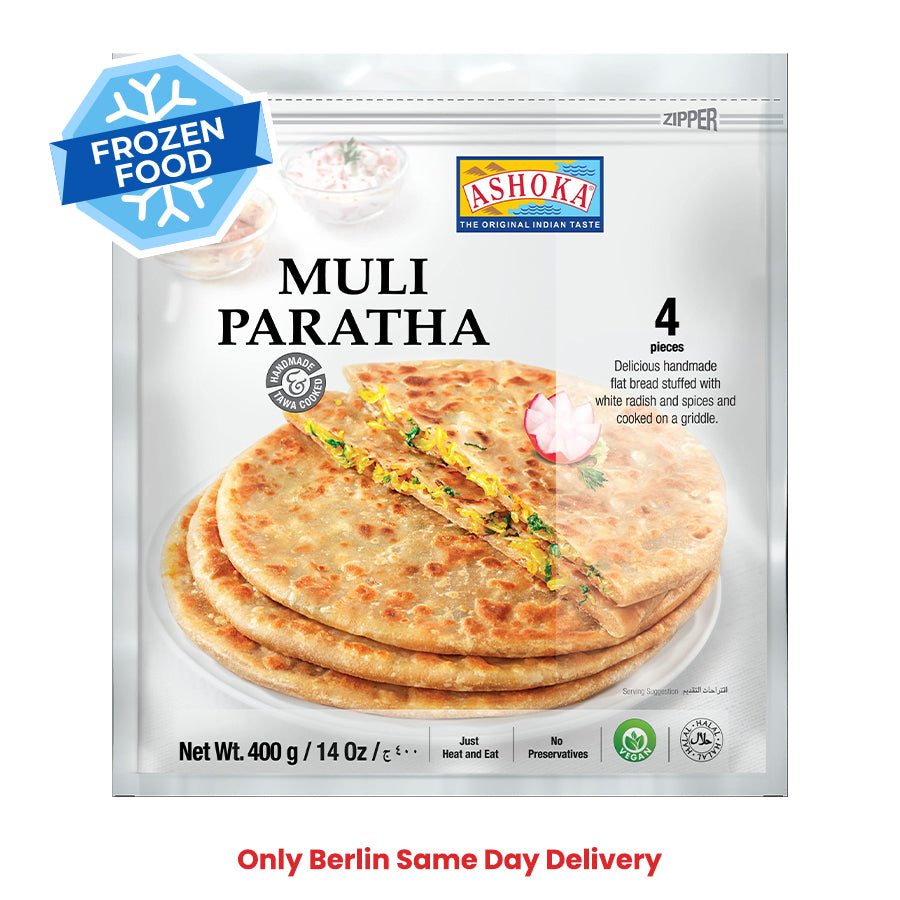 Frozen Ashoka Muli Paratha (4 pieces) 400gm - Only Berlin Same Day Delivery - Spice Village