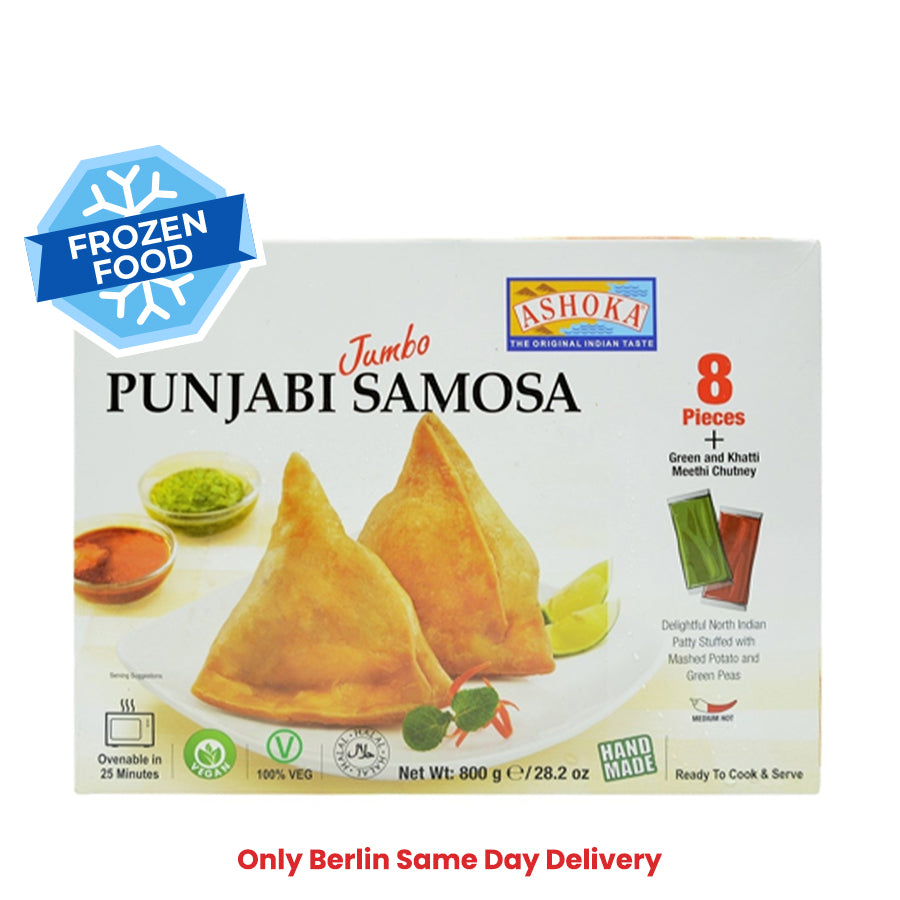 Frozen Ashoka Punjabi Samosa (8 pieces) 800gm - Only Berlin Same Day Delivery - Spice Village