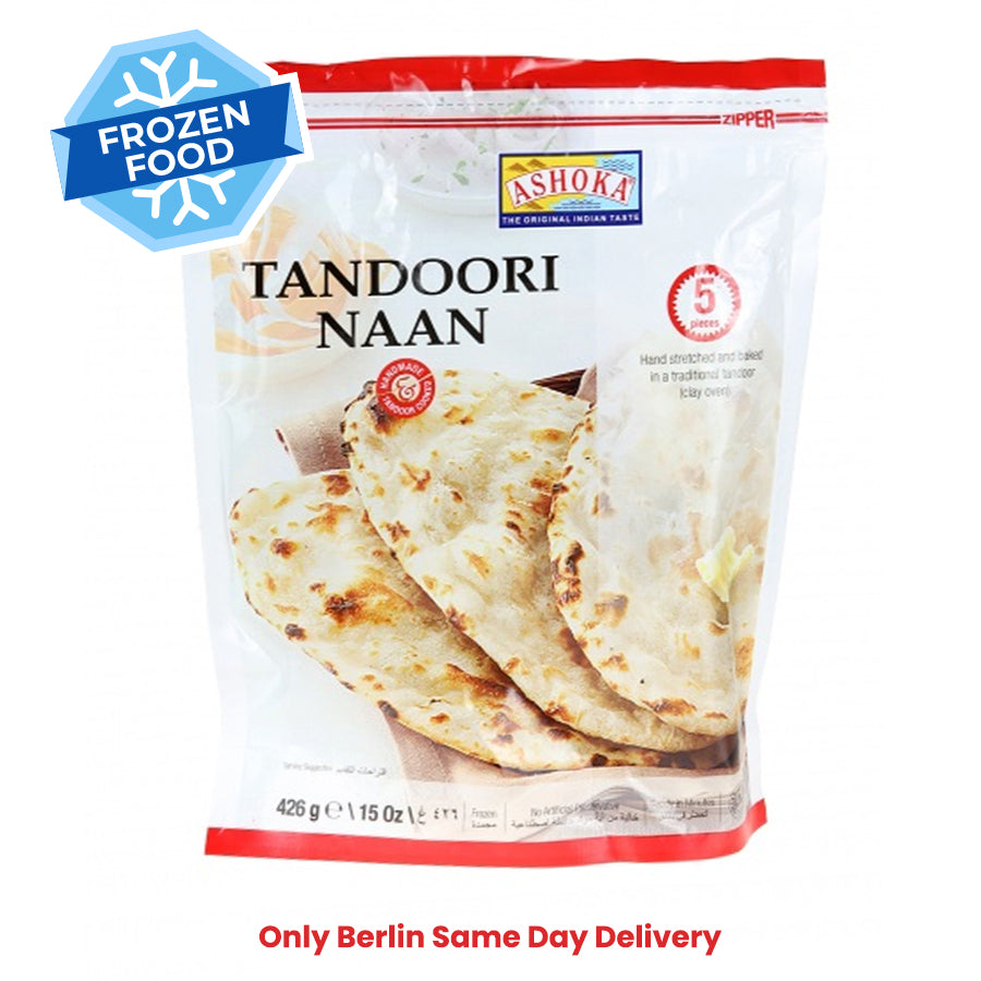 Frozen Ashoka Tandoori Naan (5 pieces) 426gm - Only Berlin Same Day Delivery - Spice Village
