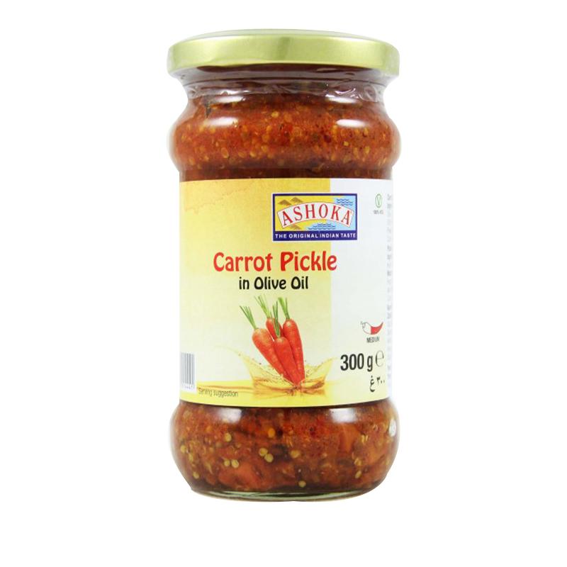 Ashoka Carrot Pickle in Olive Oil 300gm - Spice Village