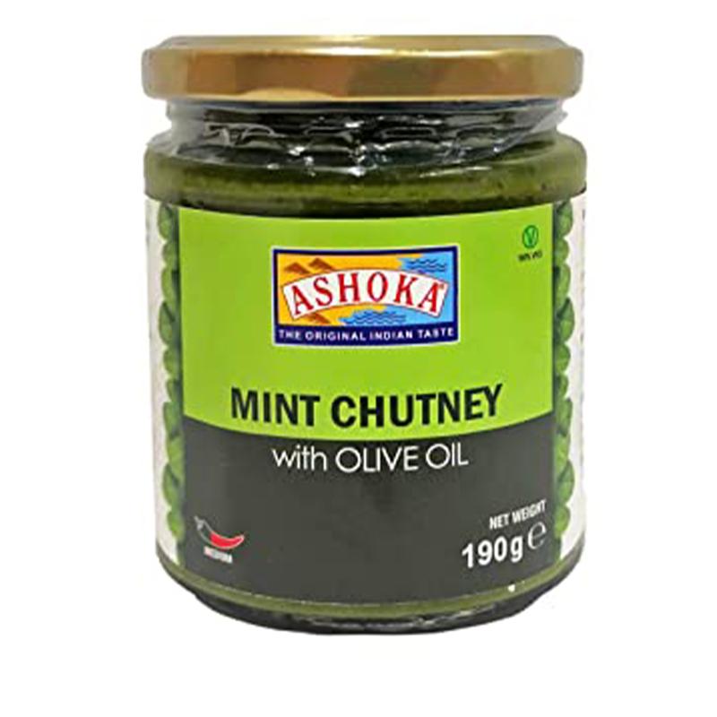 Ashoka Mint Chutney with Olive Oil 190gm - Spice Village
