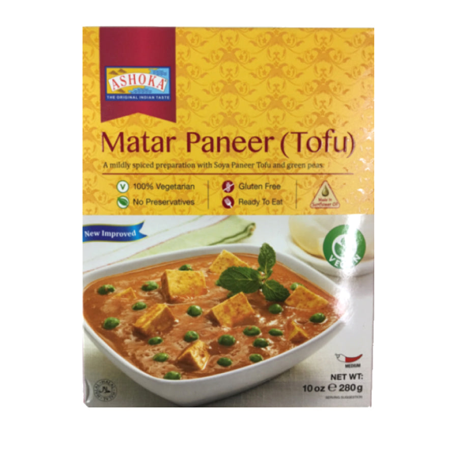 Ashoka Ready to Eat Mutter (Matar) Paneer (Tofu) 280gm - Spice Village