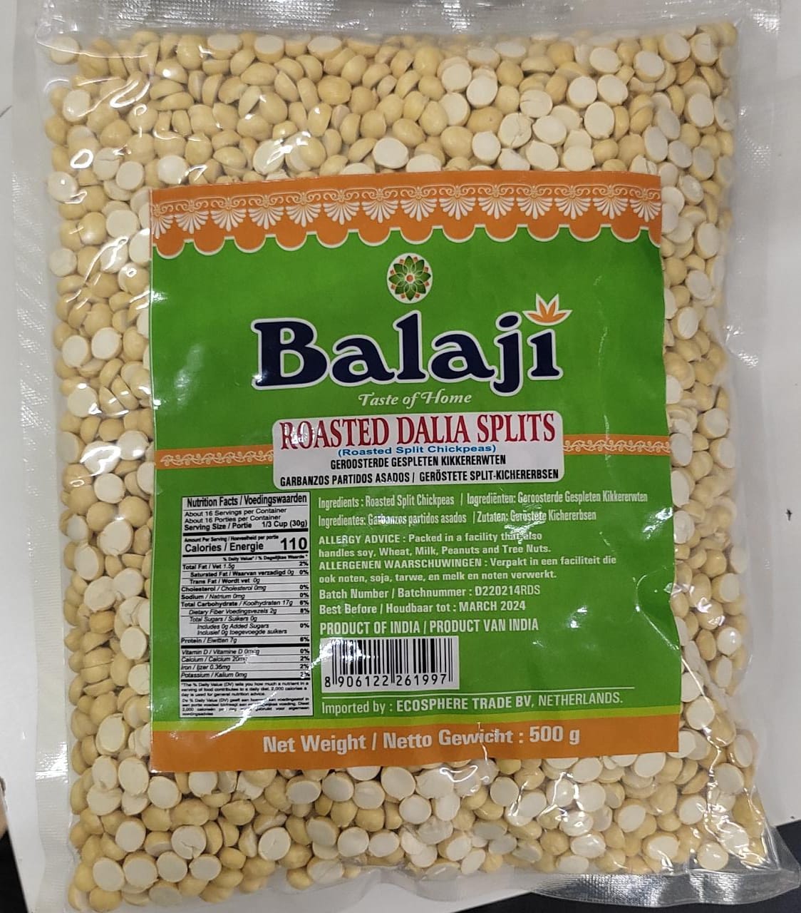 Balaji Roasted Daria (Dalia) Splits 500gm - Spice Village