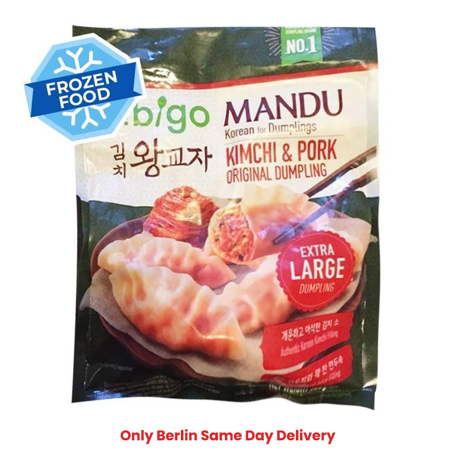 Frozen Bibigo Dumpling Pork, Kimchi & Vegetables 525gm - Only Berlin Same Day Delivery - Spice Village