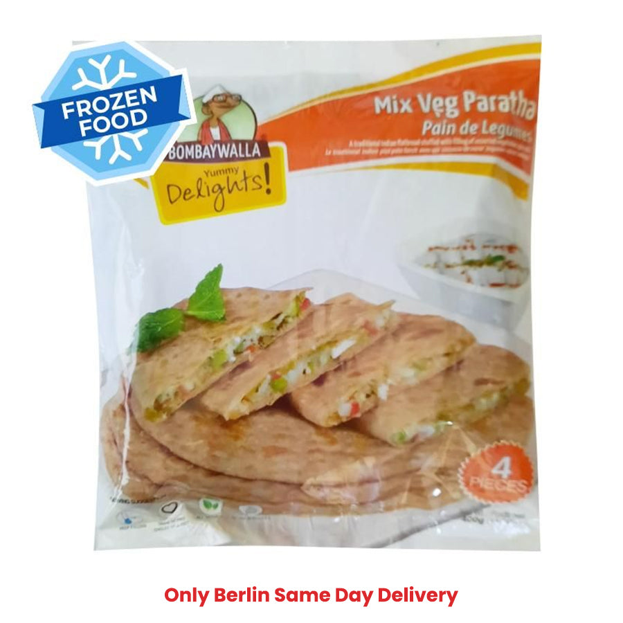 Frozen Bombaywalla Mix Veg Paratha 400gm - Only Berlin Same Day Delivery - Spice Village