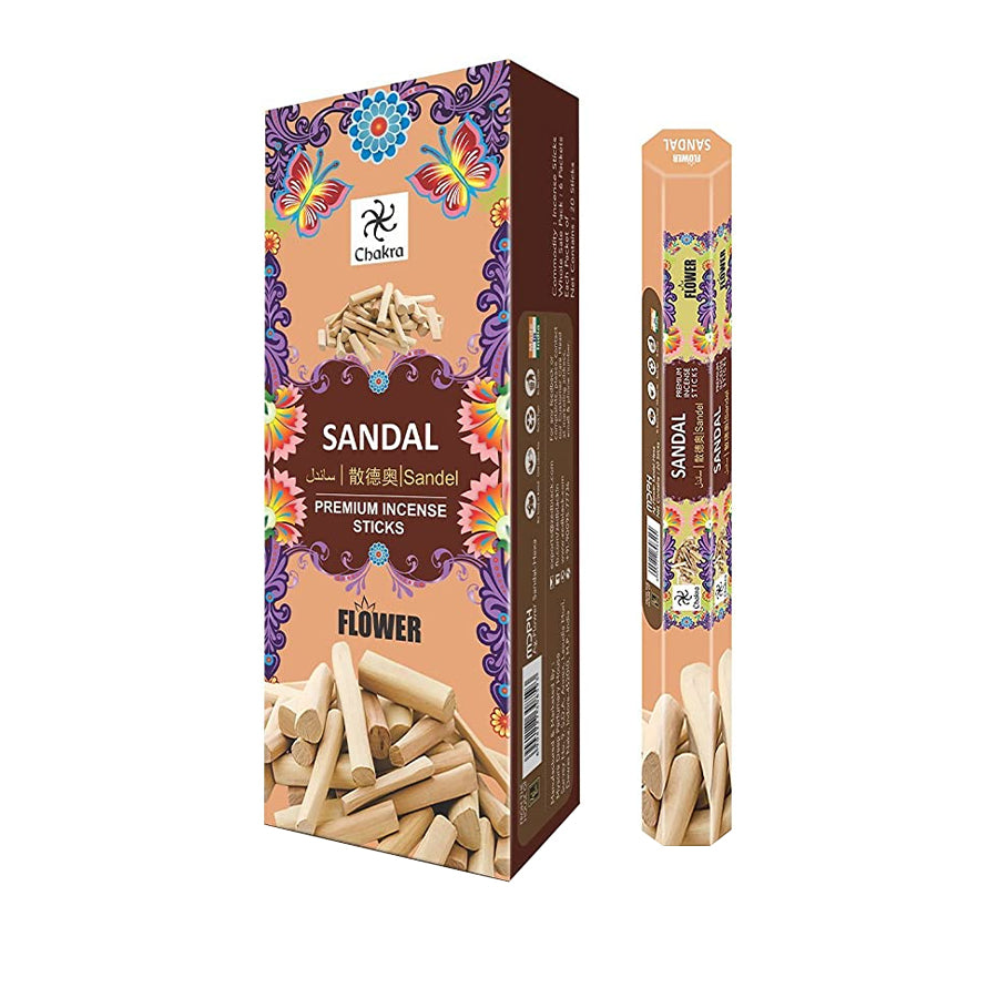 Chakra Premium Incense Sticks - Sandal Flower - Spice Village