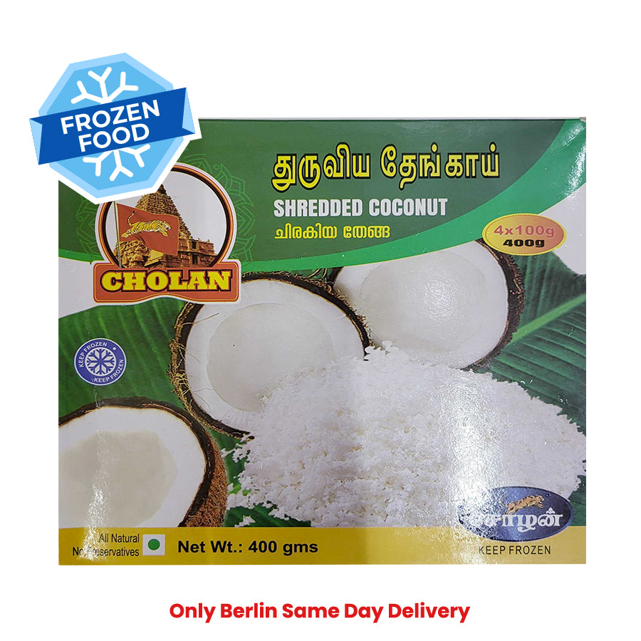 Frozen Cholan Shredded Coconut 400gm - Only Berlin Same Day Delivery - Spice Village