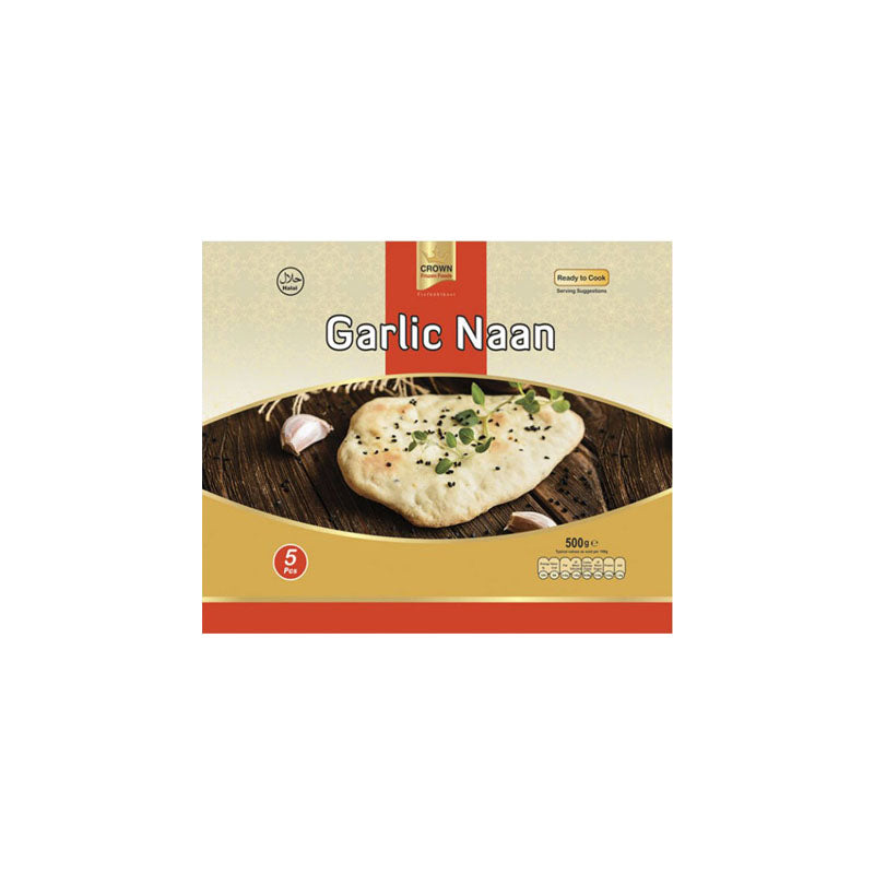 Frozen Crown Garlic  Naan 5Pcs 500gm- Only Berlin Same Day Delivery - Spice Village