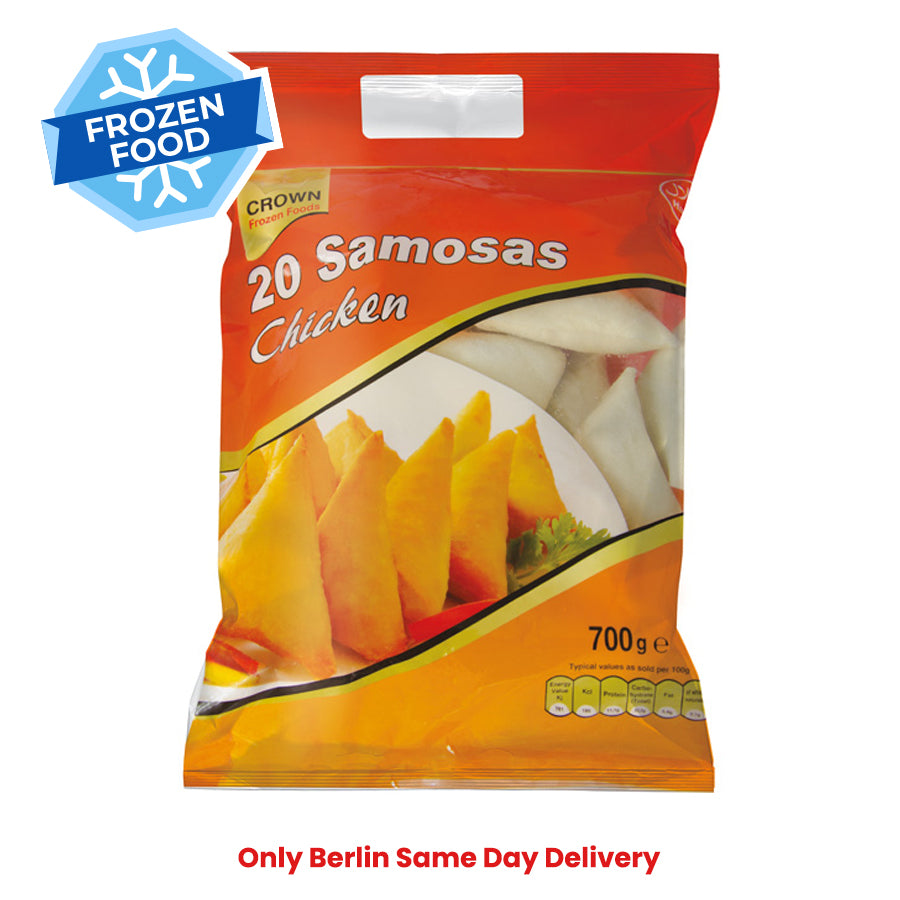 Frozen Crown Chicken Samosa (20 pieces) 700gm - Only Berlin Same Day Delivery