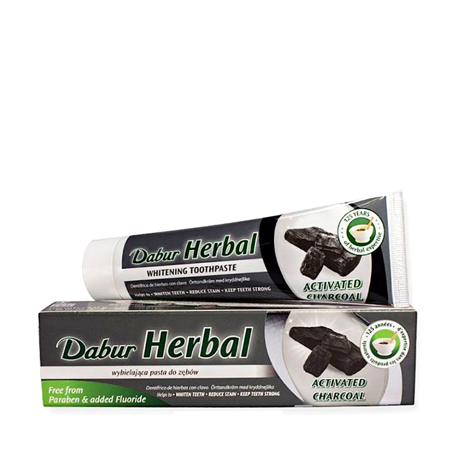 Dabur Herbal Toothpaste Activated Charcoal 131gm - Spice Village