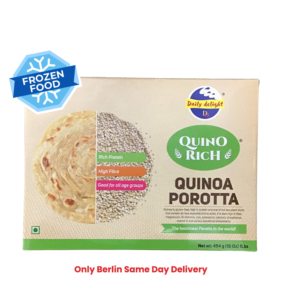 Frozen Daily Delight Quinoa Parotta 454gm - Only Berlin Same Day Delivery - Spice Village