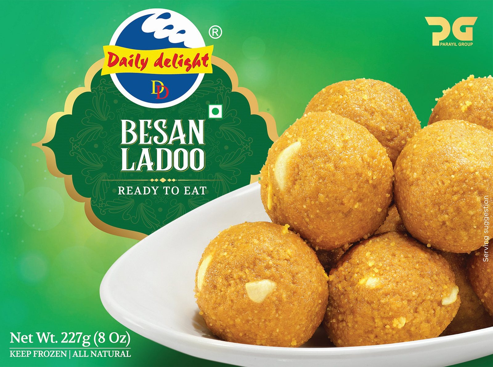Frozen Daily delight Besan Ladoo 227gm - Only Berlin Same Day Delivery - Spice Village