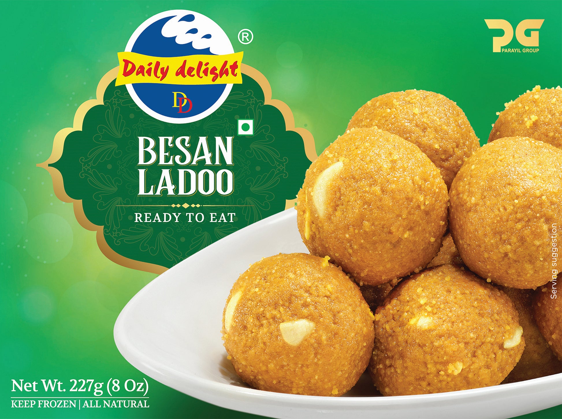 Frozen Daily delight Besan Ladoo 227gm - Only Berlin Same Day Delivery - Spice Village