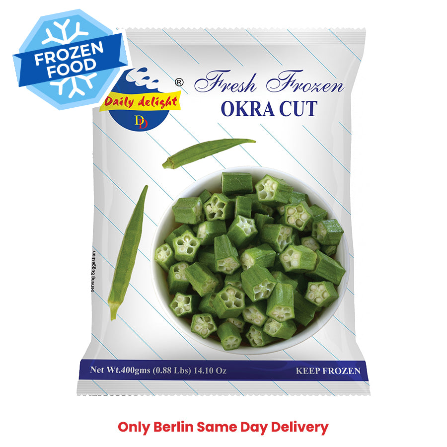 Frozen Daily Delight Okra Cut 400gm - Only Berlin Same Day Delivery - Spice Village