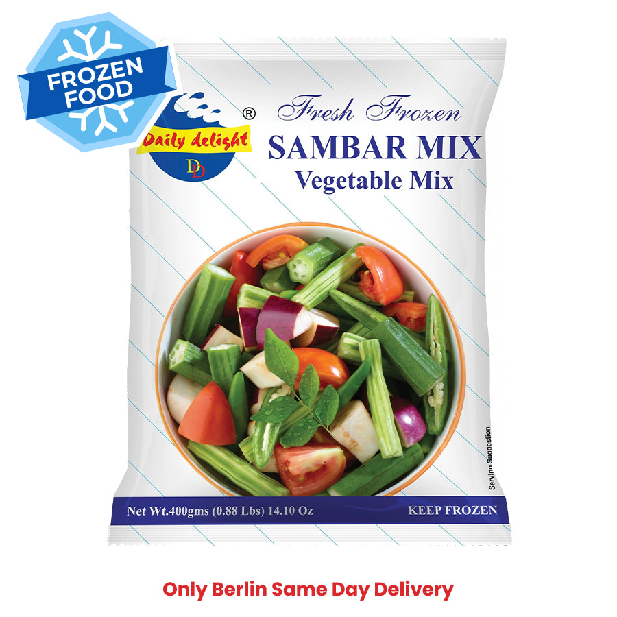 Frozen Daily Delight Sambar Mix Vegetables 400gm - Only Berlin Same Day Delivery - Spice Village