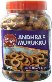 Delicious Delights Andhra Murukku (Jar) 300gm - Spice Village