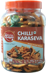 Delicious Delights Chilli Karaseva 250gm - Spice Village