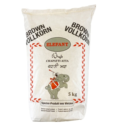Elephant Chapatti Atta Brown 5kg - Spice Village