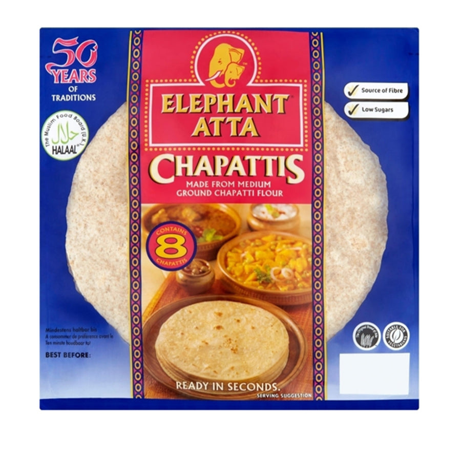 Elephant Roti Elephant Ready Made Fresh Roti (8 pcs) 360gm | Spice Village