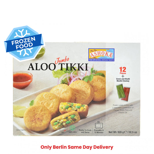 Frozen Ashoka Jumbo Aloo Tikki (12 pieces) 920gm - Only Berlin Same Day Delivery