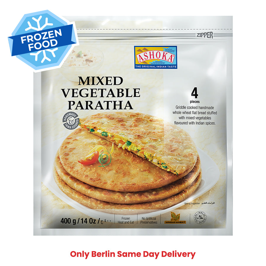 Frozen Ashoka Mix Vegetable Paratha (4 pieces) 400gm - Only Berlin Same Day Delivery