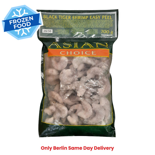 Frozen Asian Choice Black Tiger Shrimp Easy Peel 26/30 700gm - Only Berlin Same Day Delivery