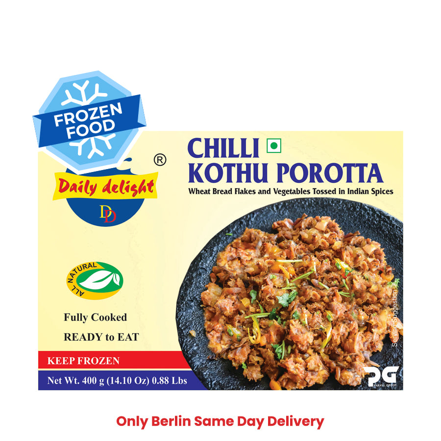 Frozen Daily Delight Chilli Kothu Porotta 400gm - Only Berlin Same Day Delivery
