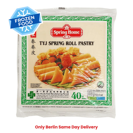 Frozen TYJ Spring Roll Pastry 215/(40 Sheets) 550gm - Only Berlin Same Day Delivery