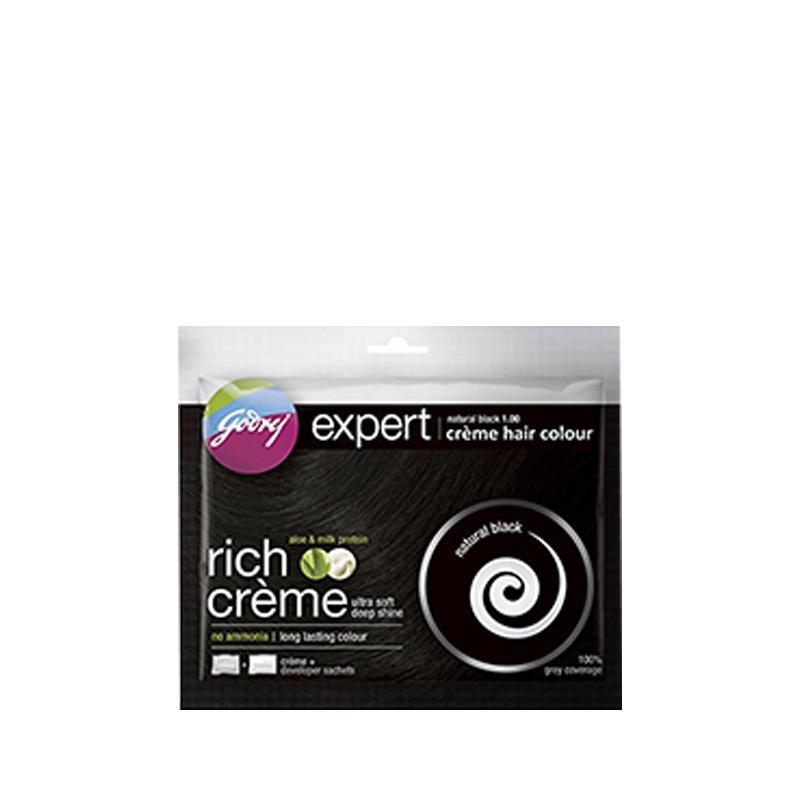 Godrej Expert Crème Hair Color - Black Brown 20gm - Spice Village