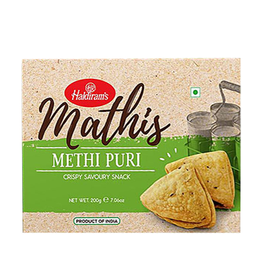 Haldiram's Methi Puri Mathis 200gm - Spice Village