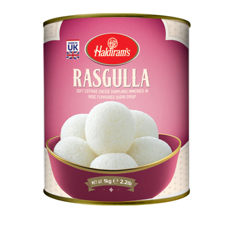 Buy Haldirams Rasgulla Canned 1kg Online | Spice Village