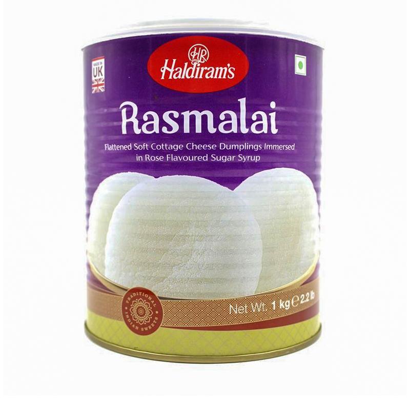 Haldiram's Rasmalai(Canned) 1kg - Spice Village