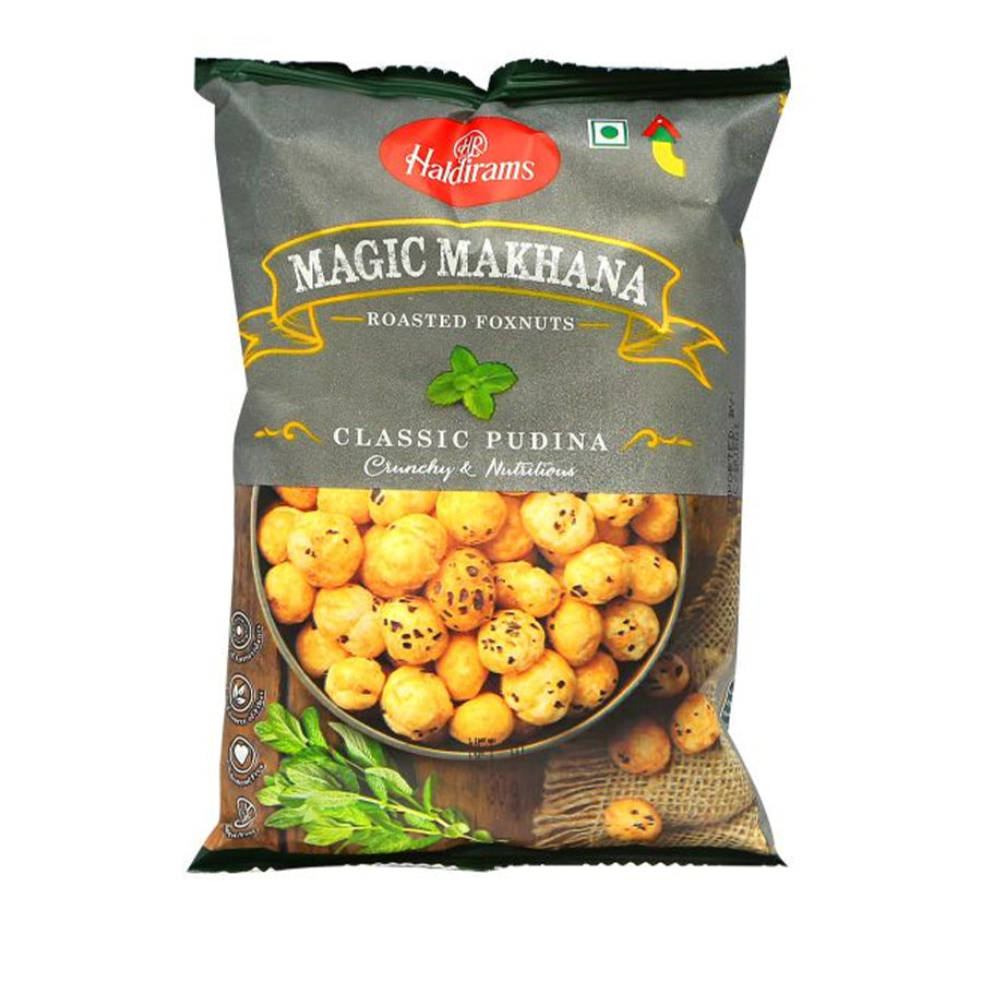 Haldiram's Roasted Foxnut Classic Pudina 30gm - Spice Village