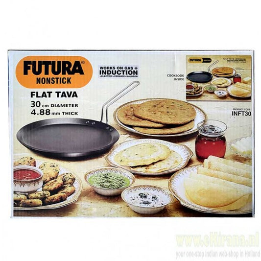 Futura Nonstick Flat Tava Non Stick 30cm (No Refund/No Guarantee)