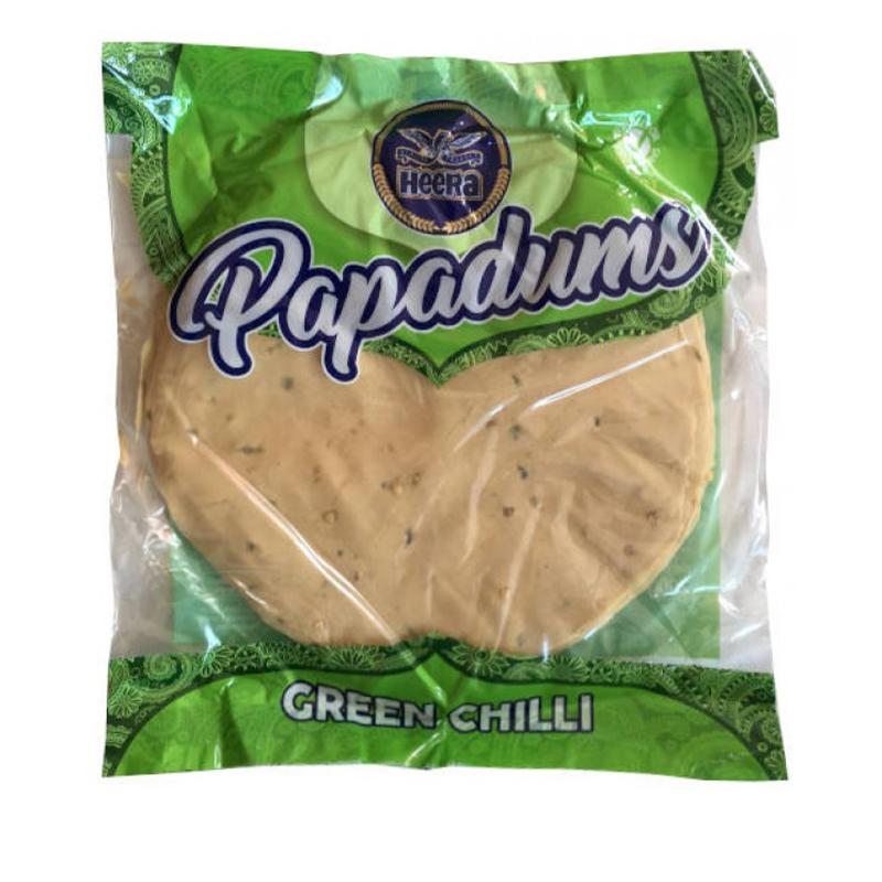 Heera Green Chilli Papad 200gm - Spice Village