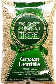 Heera Green Lentils Dal (Masoor) 2kg - Spice Village