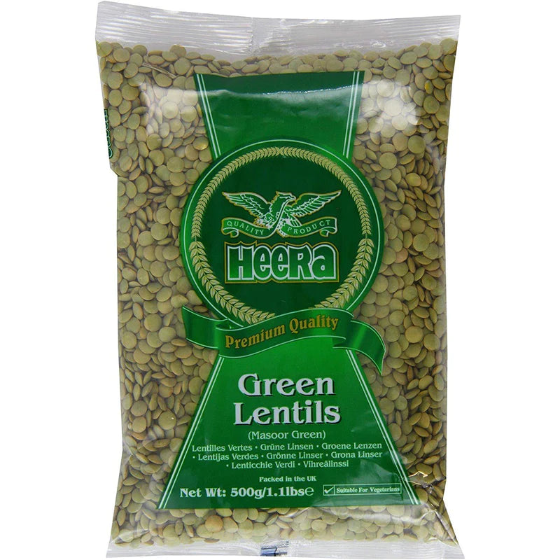 Heera Green Lentils Dal (Masoor) 500gm - Spice Village