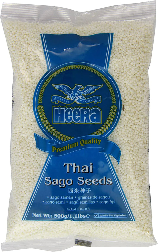 Heera Thai Sago Seeds (Sabudana / Tapioca) Small 500gm