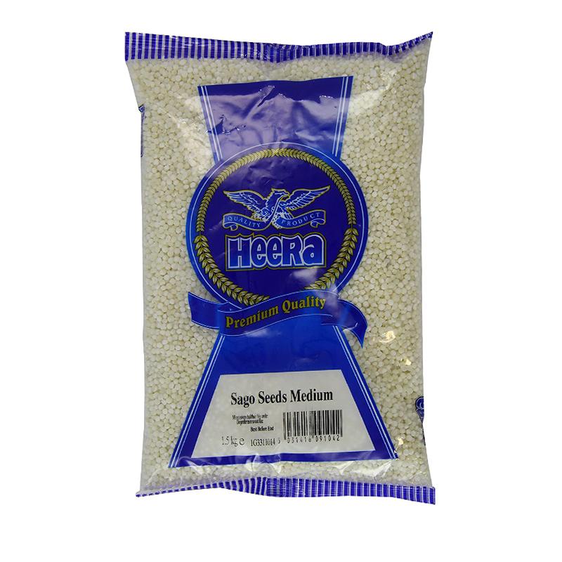 Heera Sagoo Seeds (Sabudana / Tapioca) Medium 1.5 kg - Spice Village