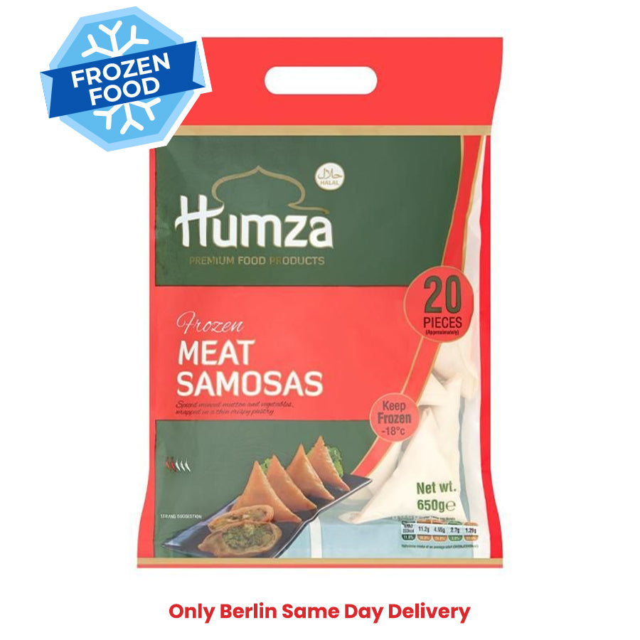 Frozen Humza Meat Samosas (20 pcs) 650gm - Only Berlin Same Day Delivery - Spice Village