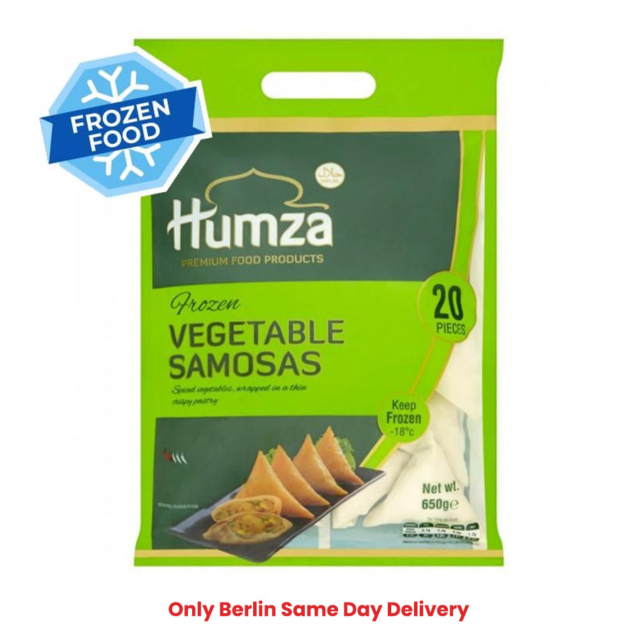 Frozen Humza Veg Samosas (20 pcs) 650gm - Only Berlin Same Day Delivery - Spice Village
