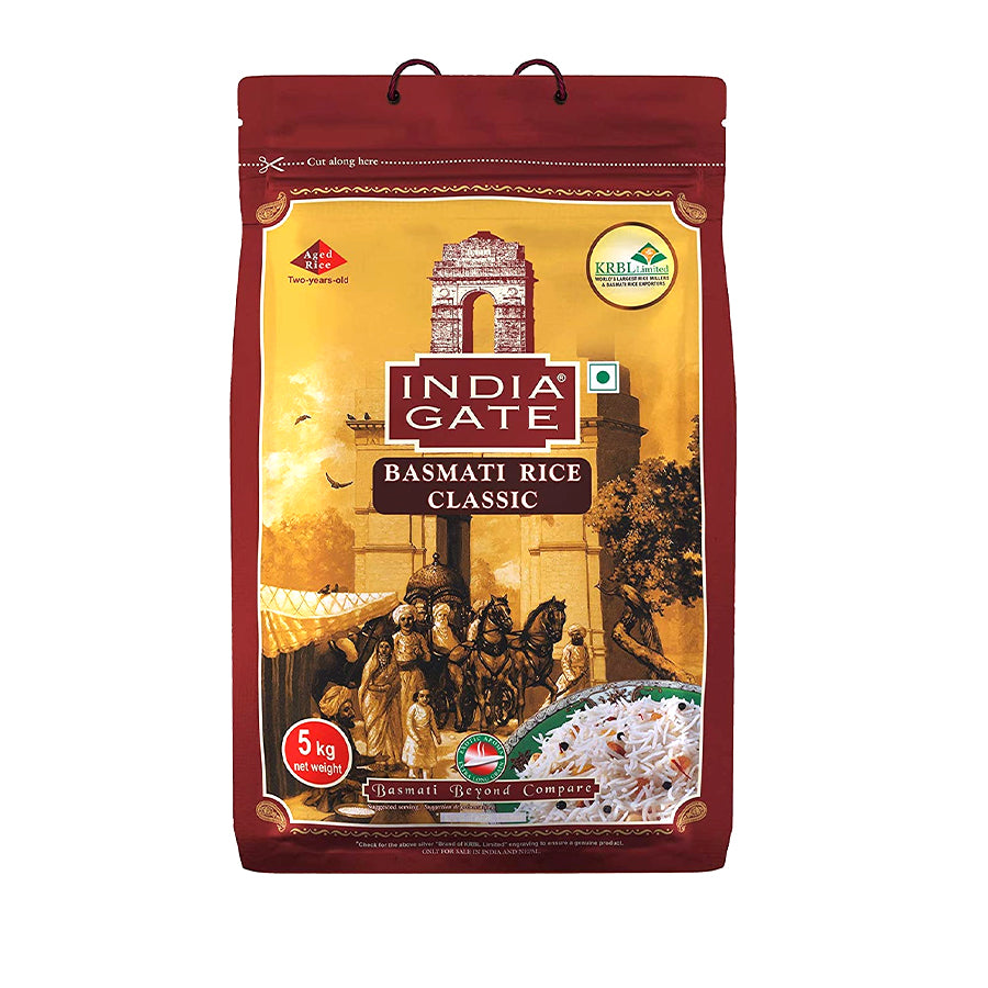 India Gate Basmati Rice Classic 5kg - Spice Village
