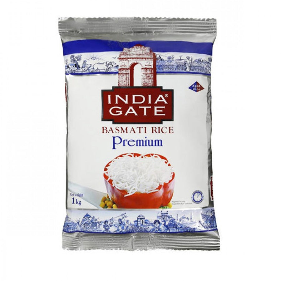India Gate Basmati Rice Premium 1kg (Free gift) - Spice Village