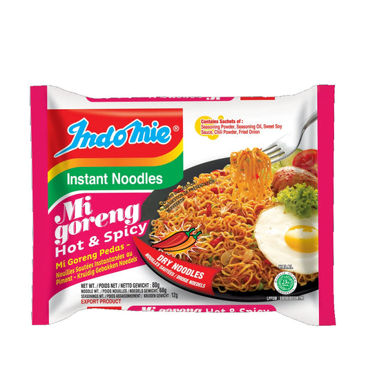 Indomie Instant Noodlesoup Mie Goreng Hot & Spicy 80gm